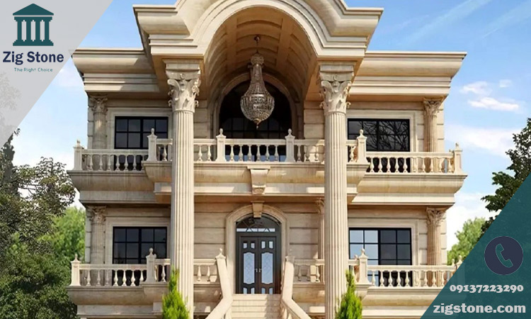 سنگ تراورتن برای نمای ویلا