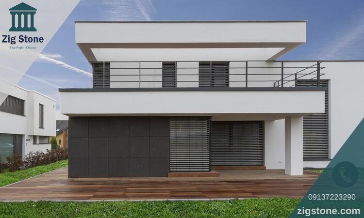 انواع مدل های سنگ نمای سفید ساختمان