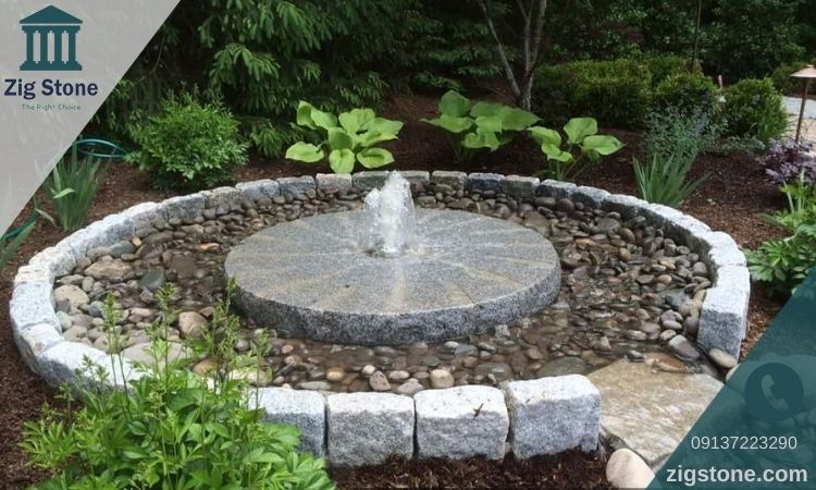 تزئین آبنما با قلوه سنگ